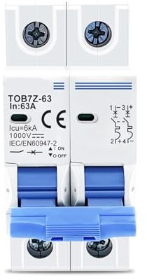 GSCLZ Magnetotermico Differenziale 16a Mini Interruttore Solare 1000V 3A 6A 10A 16A 20A 25A 32A 40A 50A 63A for impianto fotovoltaico Interruttore Magnetotermico Differenziale(50A)