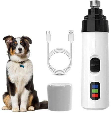 Hund Nagelschleifer, Silent Grind Pro Hund Nageltrimmer, Elektrischer Hund Nagelknipser für Hund Nagelschleifer Wiederaufladbar, Haustier Nagelschleifer, Haustier Pfoten Fellpflege Werkzeug für Kleine