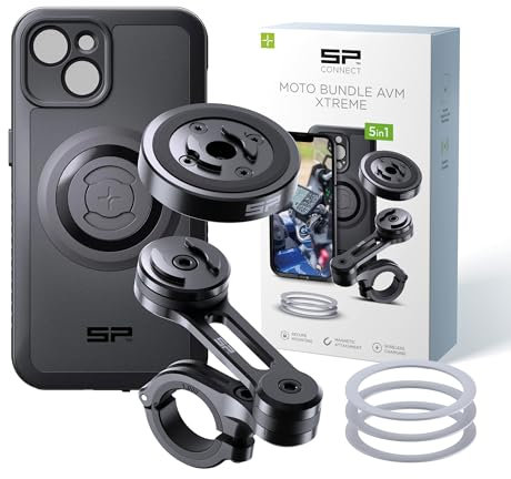 SP CONNECT Moto Bundle II AVM Xtreme | SPC+ | Support de téléphone portable pour moto, cyclomoteur, scooter | Support gadget pour GPS