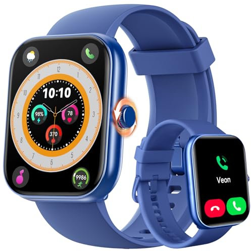 Smartwatch Herren Damen mit Telefonfunktion & Alexa eingebaut,Fitnessuhr mit 110+ Sports,Armbanduhr IP68 Wasserdicht, 24H Herzfrequenz SpO2 Schlafmonitor,1,91 Uhren Damen mit iOS/Android - Schwarz