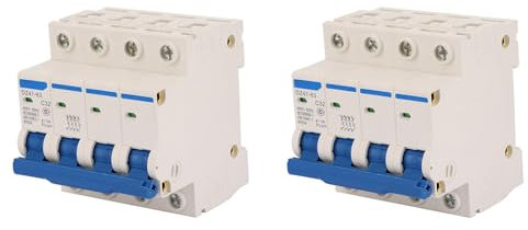Disjoncteur Miniature 2 Pièces DZ47-63 4P 32A 400V Disjoncteur Solaire pour la Décoration de la Maison, L'ingénierie, la Construction, la Transformation du Réseau Rural et