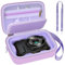 Kameratasche für Canon PowerShot SX740/ SX720/ G7X Mark III/Mark II/ 4K Digitalkamera, mit gepolsterter Trennwand für SD-Karten, Netzfach für USB-Kabel, Zubehör, Pink (nur Box)