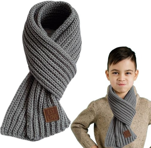 YueJieSelected schal kinder jungen (Grau)