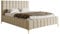 Selsey Bett Polsterbett Doppelbett 140 x 200 cm Mit Bettkasten Metallrahmen Goldene Beine Gasdruckfeder Schlafbett Chenille Beige Szejlo