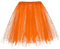 Clacce Damen Karneval Tüllrock Pailletten Tütü Rock Minirock Erwachsene Petticoat Tanzkleid Tutu Rock Adult Teen Ballettrock Tüllrock für Party (Orange, One Size)