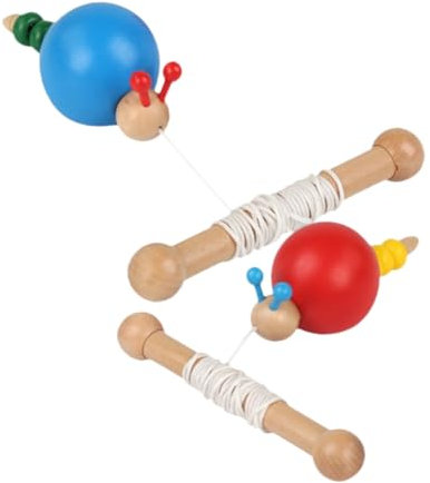 YARNOW 1 Satz Nachziehspielzeug aus Holz Schnecke mit Schnur für Kleinkinder Fördert die Motorik Leicht und Tragbar für Drinnen und Draußen Anregendes für Junge