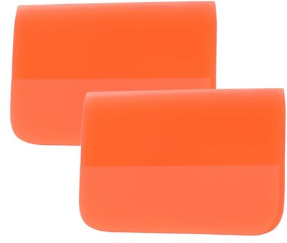 2 Stück Youzzei Rakel für Folie, 10x7cm TPU Rakel Gummirakel (Orange) | Soft TPU Wickelschaber Folienrakel für Folien Autozubehör Fenster Tönung Auto Werkzeug