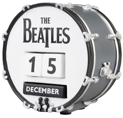 Grupo Erik The Beatles Figuren Ewiger Kalender Merch Geschenke | 3D Kalender Tischkalender zum Aufstellen - Dauerkalender 12 x 11,7 x 7,7 cm - Offizieller The Beatles Merch Büro Deko