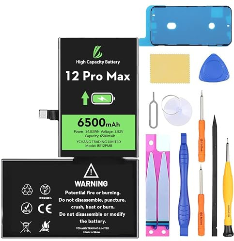 LL TRADER Battery Replacement for iPhone 12 Pro Max 6500mAh with Repair Kit | Compatible with the iPhone 12 Pro Max, A2342, A2410, A2412, A2411