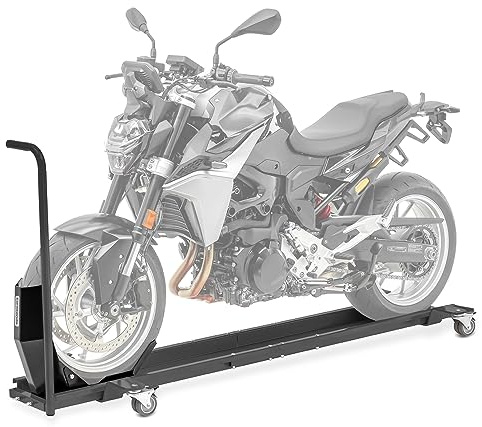 ConStands Smart Mover - Rangierschiene mit Wippe Kompatibel mit Honda CB 1300 Grau bis 450 kg Rangierhilfe Rangierwagen Motorrad