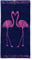 jilda-tex Strandtuch 90x180 cm Badetuch Strandlaken Handtuch 100% Baumwolle Velours Frottier Pflegeleicht (Flamingos)