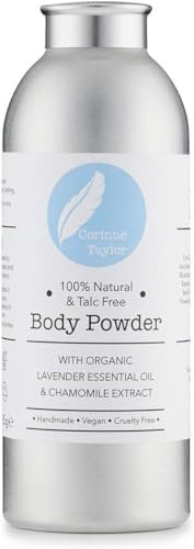 Corinne Taylor | Organic Body Powder | 100% Natural | Talc Free | Intimate Comfort | Chamomile & Lavender | Vegan | 85g
