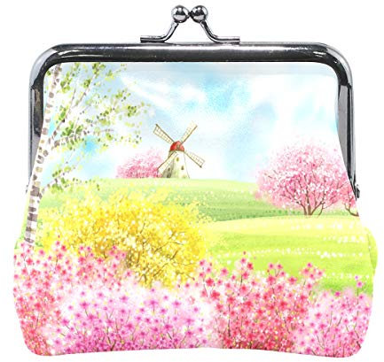 LIANCHENYI Mini porte-monnaie Motif floral rose