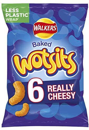 Walkers Wotsits Really Cheesy Multipack Snacks Crisps 6x16.5g