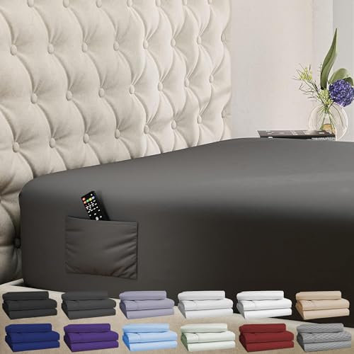 California King Spannbettlaken California King Cal King Cal King Spannbetttuch Cal King Spannbetttuch Deep Pocket California King Spannbetttuch California King grau
