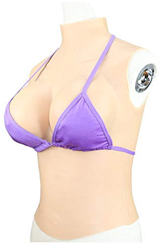 FSYH Crossdressers Breastplate Silicone Breast Forms B-H Cup Realistic Fake Breasts for Transgender Drag Queen Shemale Mastectomy,Wheat Yellow,B`CUP