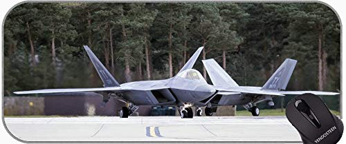 Erweiterte Gaming-Mauspad, F22 Raptor-Kämpfer-Ebene rutschfeste Gummi-Mousepad