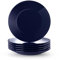 LOVECASA 'Sweet' 6-Piece Dessert Plates Round China Porcelain Side Plate Snack Plate Salad Plate for Salad/Fruit/Snack Plate, Dark Blue 21.5 * 21.5 * 2.5 cm