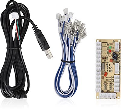 Arcade Game USB Encoder Button Controller for Host PC Game Machine Black Joysticks (CY-822A)