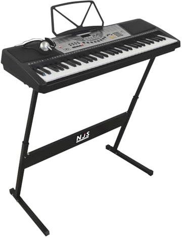 Digital Keyboard Kit with 61 Keys + Stands + Music Stand + Headphones