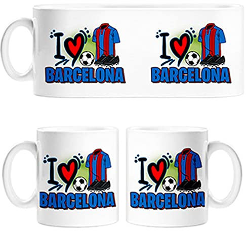 Diver Tazas Taza para Enamorado de su Equipo de fútbol de Barcelona - Cerámica