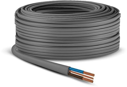 PRIMES DIY 4MM Twin And Earth Cable 6242Y BASEC Approved Electrical Mains Socket Ring Wire, 35 Meters