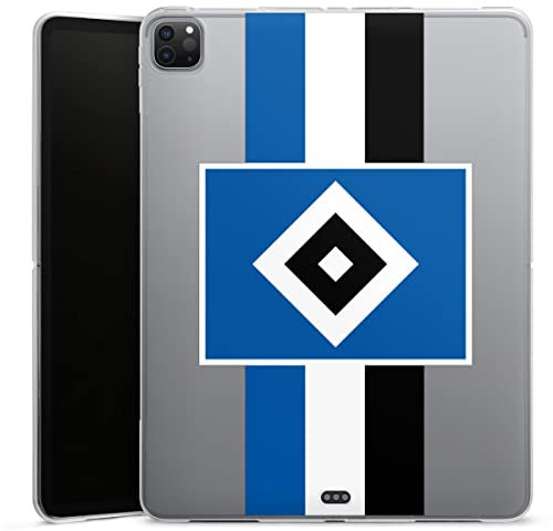 DeinDesign Silikon Hülle kompatibel mit Apple iPad Pro 12.9 (2020) Case Tablet Hülle Hamburger SV transparent HSV