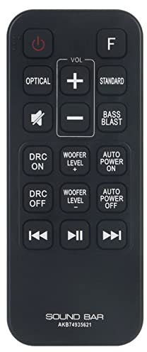 ALLIMITY AKB74935621 Fernbedienung Ersetzen für LG Soundbar SJ2 SJ2.AEUSLLK SJ2.DEUSLLK