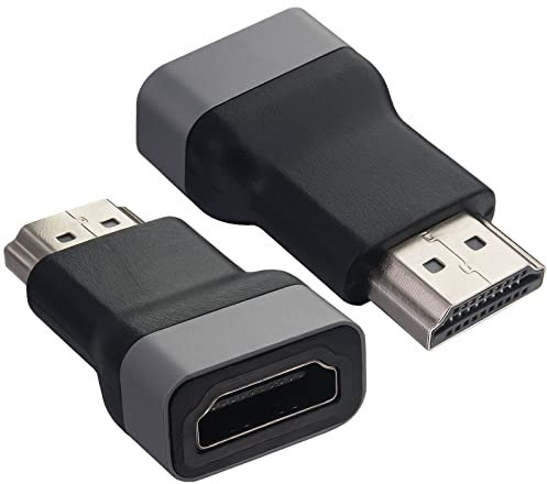 Lonlonty HDMI CEC-Less Adapter, HDMI Stecker auf Buchse Adapter Kompatibel mit Laptop, PC, TV, Monitor, Blu-ray Player, 2 Stück