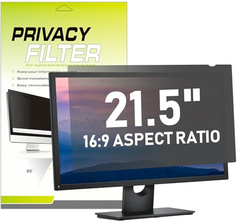 LAMA Filtro Privacy per Computer da 21,5 Pollici per Filtri Privacy per Monitor da 21,5 Pollici (LxA:476mm*268mm),Pellicola Proteggi Schermo Antiriflesso Antiriflesso per Blocco Della Luce Blu (16:9)