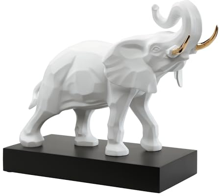 Goebel Dekofigur Elefant L'Art d'Objets Studio 8 weiß Gold Porzellan