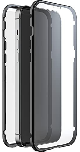 Black Rock - Hülle 360 Grad Glass Case Passend für Apple iPhone 14 Plus I Handyhülle, Magnet Verschluss (Transparent mit schwarzem Rahmen)
