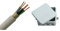 Kopp 153025000 Mantel-Leitung NYM-J 5 x 1.5 mm², 25 m, grau & 347104001 Abzweigkasten Aufputz-Feuchtraum 85x85x40 mm