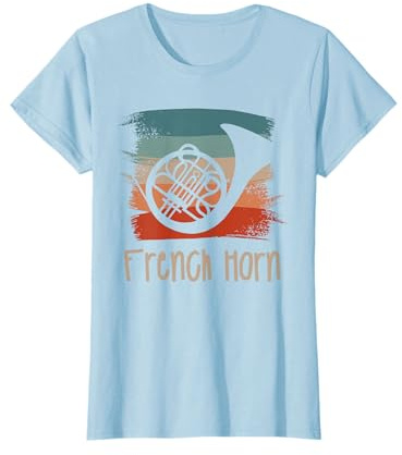 Retro Vintage Klassisches French Horn Spieler Instrument T-Shirt