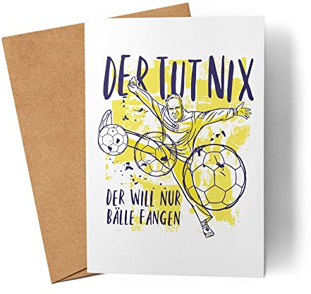 Kiddle-Design Der TUT nix der Will nur Bälle fangen Karte Handball Torwart Handballer Handballspieler Verein Mann Freund Sohn Grußkarte
