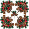 Rot Beerenstiele Tannenzapfen Zweige Weihnachten Dekozweige Künstlich Tannenzweige mit Beeren und Tannenzapfen Beerenzweige für Weihnachtsbaum Weihnachtsdeko zum Basteln (Süß, 48 Stück)