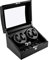 Acesunny 4+6 Automatik Uhrenbeweger Beweger Uhrenbox Watch Winder Box mit LED Licht Uhrenbeweger Uhrendreher 4 Modi für 4+6 Automatikuhren Uhrenbox LED 34x24x21.5cm