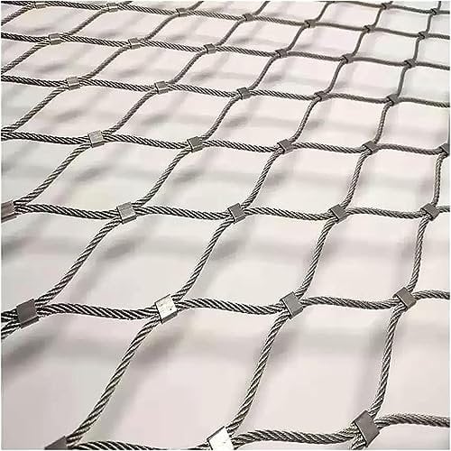 POCHY 304 Edelstahl-Seilnetz, Katzennetz Drahtverstärkt, Robustes Balkonnetz Schlagfestigkeit Geflügel Schutznetz Für Terrassen Und Fenstern (Size : 0.8x20m/2.6x65.6ft)
