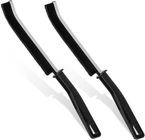 2 Cepillos de Limpieza de Huecos, Cepillo Limpiador Detalles Herramienta Cepillo Limpieza Grietas Cerdas Duras Limpieza Reutilizable Cepillo Limpieza Multifuncional para Baño Doméstico(Negro)