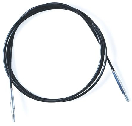 KnitPro K10687 Kabel, Edelstahl, Schwarz/Silber, 150cm