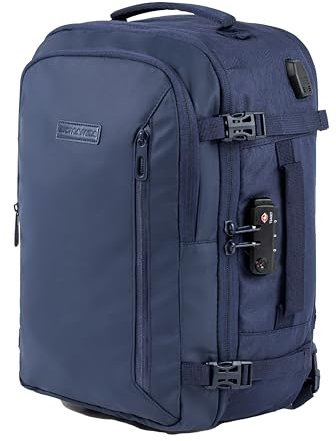 Zaino Bagaglio A Mano 40x20x25 Ryanair, Zaino Borsa 20L Voli Low Cost Easyjet - Blu Navy