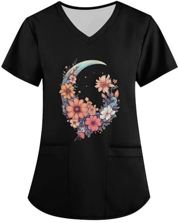 Kasack Damen Pflege Günstig, Berufsbekleidung Kasacks Damen Pflege Damen Kasack Kasack Damen, Arbeitskittel Damen Berufsbekleidung Pflege Kasacks Damen Pflege, Bunt Tshirt Damen(1-Light Purple,M)