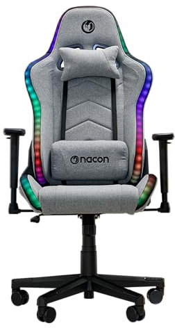 Nacon Silla Gaming Pro CH-675RGB Silla Gamer Ergonómica con Iluminación RGB- Almohadilla Lumbar y Reposacabezas, Reclinable