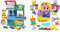 Play-Doh Kitchen Creations Busy Chef's Restaurant & Hair Stylin' Salon Playset with 6 Cans, Pretend Play Toys for Girls and Boys Ages 3 and Up