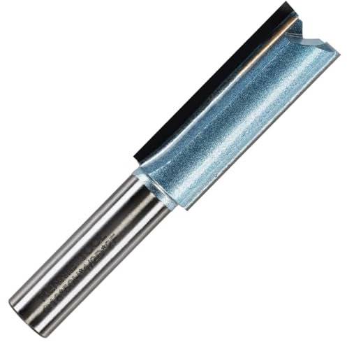 Rennie Tools - 18mm Cutting Diameter x 50mm Flute x 1/2 Shank TCT Tipped 2 Flute Straight Router Cutter Bit. Compatible With Makita Trend Festool Hikoki Dewalt Router Etc. 18mm Router Bit