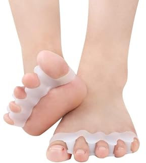 Separatori per dita dei piedi, Barelle per dita dei piedi, Barelle per separatori per dita dei piedi, Distanziatori per dita dei piedi in gel di bio-silice, Correttore ortopedico per alluce valgo
