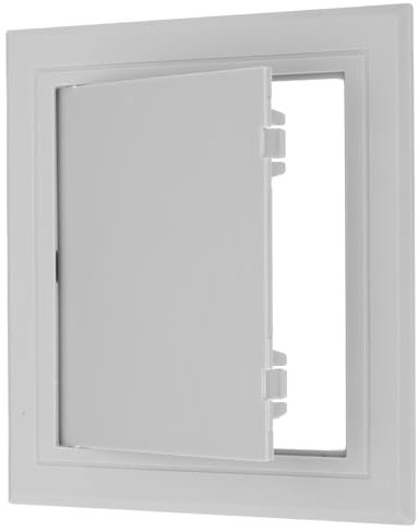PATIKIL Pannello di Accesso 8x8 (195x195mm), Porte Accesso Idrauliche Abs, Pannello di Accesso in Plastica Porta per Cavi Elettrici Idraulici Cartongesso, Cablaggio, Grigio
