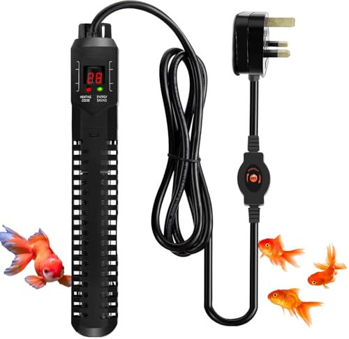 500W Aquarium PTC Heater with External Temperature Controller,Digital Heater for Fish Tank and Turtle Tank 250-450L, Submersible Fish Tank Heater with Anti-burning and Overheat Protection