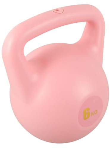 Milisten Kettlebell Morbida Riempibile D'acqua 6kg Attrezzatura Per Allenamento Casa Pesi Regolabili Esercizi Per Glutei e Addominali Design Rosa