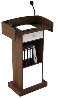 MMDXDLX Podiumsständer Bodenstehendes, sicheres Rednerpult aus Holz, Podium for Lehrer, Schulungspodium, Tisch, Empfang, Begrüßung, Rednerpult, Parken, Berater, Hosting, Rezeption, Country Oak
